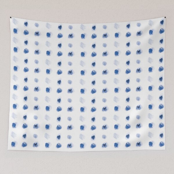 Item preview, Navy Watercolor Polk-a-dot Repeated Pattern designed and sold by Kara Draws.