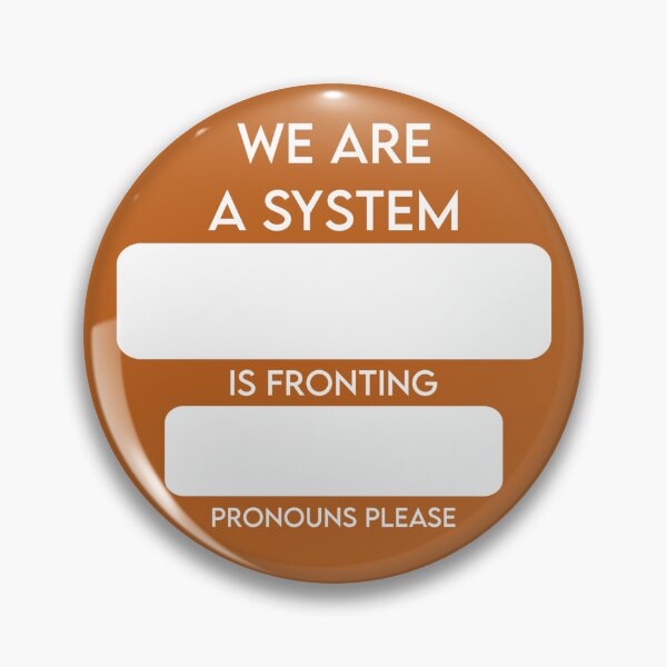 Item preview, Fronting Pin (Brown) designed and sold by angelkatxxx.