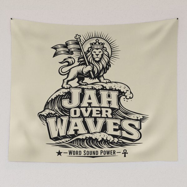Item preview, Jah Over Waves designed and sold by SavvyEarth.