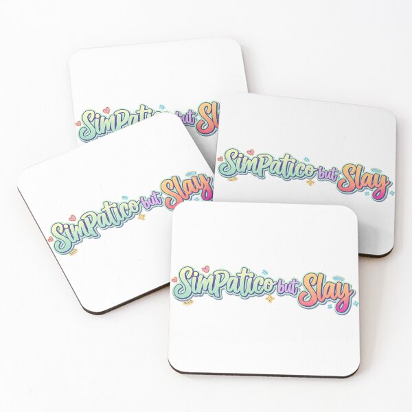 Item preview, Simpatico but Slay – Pastel Gradient Y2K Calligraphy designed and sold by VibranPalette.