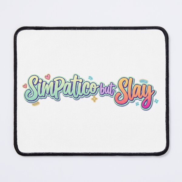 Item preview, Simpatico but Slay – Pastel Gradient Y2K Calligraphy designed and sold by VibranPalette.