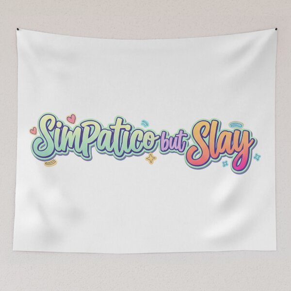 Item preview, Simpatico but Slay – Pastel Gradient Y2K Calligraphy designed and sold by VibranPalette.