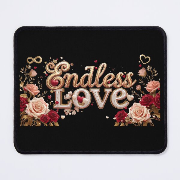Item preview, Endless love Valentine’s gift design Premium Valentine’s Love Art – Elegant Gold Lettering Design designed and sold by YourTrendyTees.