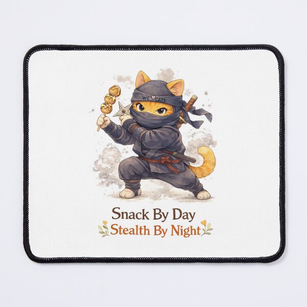 Item preview, Snack By Day, Stealth By Night – Ninja Cat! ❤️❤️❤️ designed and sold by WeLoveCatss.