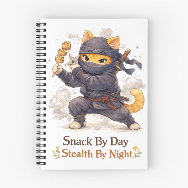 Item preview, Snack By Day, Stealth By Night – Ninja Cat! ❤️❤️❤️ designed and sold by WeLoveCatss.