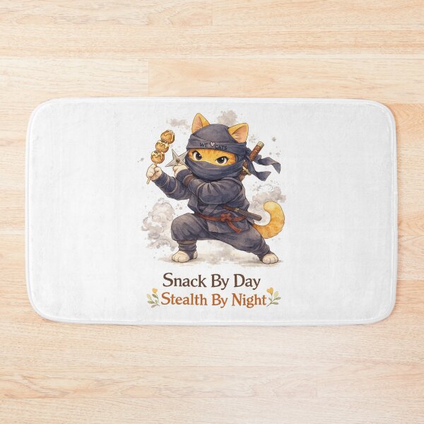 Item preview, Snack By Day, Stealth By Night – Ninja Cat! ❤️❤️❤️ designed and sold by WeLoveCatss.