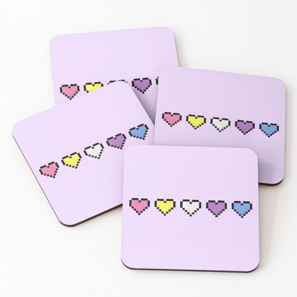 Item preview, Bigender Pixel Pride Hearts designed and sold by Lilac-Cat.