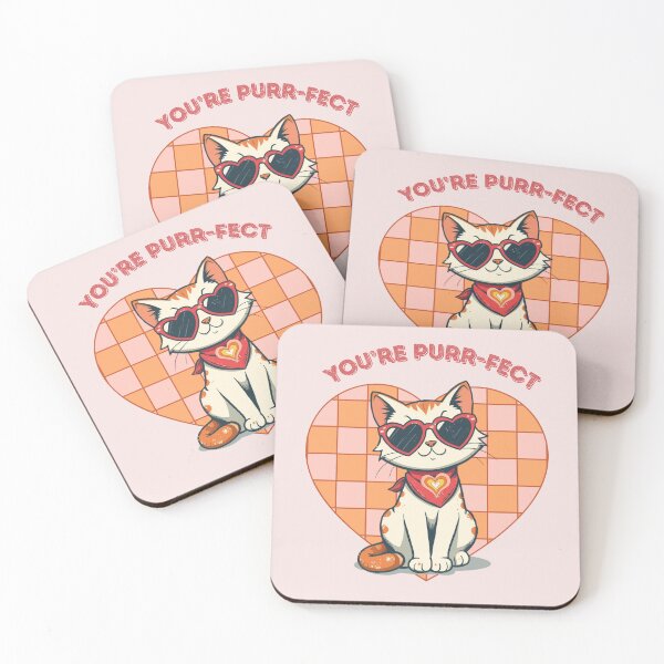 Item preview, VALENTINE CAT "YOU'RE PURR-FECT" designed and sold by BKDIGITALSHOP.