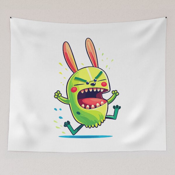 Item preview, Angry Bunny – Funny Cartoon Character designed and sold by Mikoff04-arts.