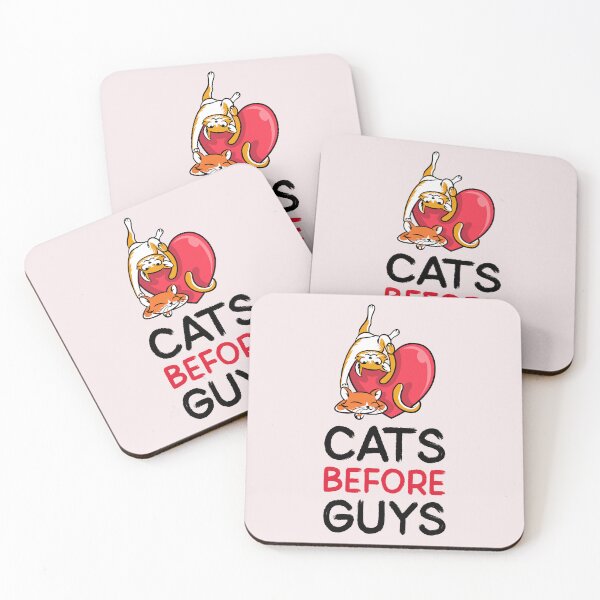 Item preview, Cats Before Guys – Cute Cat Lover Valentine Art designed and sold by MCdsgns.