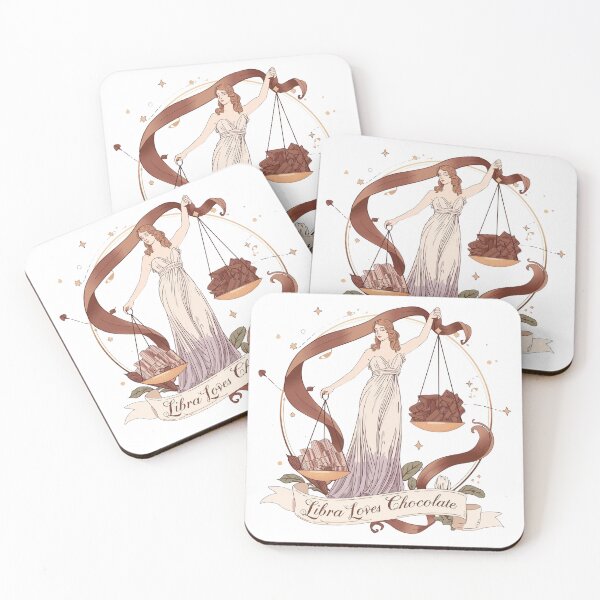 Item preview, Libra Loves Chocolate – Vintage Zodiac Chocolate Lover Art designed and sold by FindYouByZ.