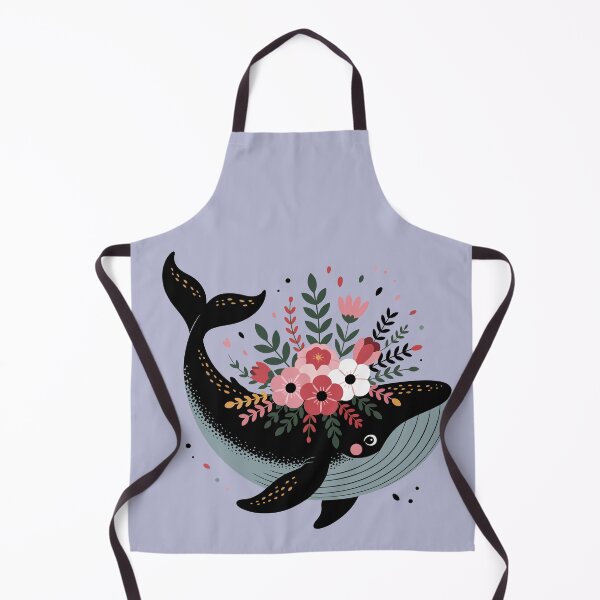 Item preview, Whale Surrounded by Vibrant Flowers designed and sold by jkrphoto.