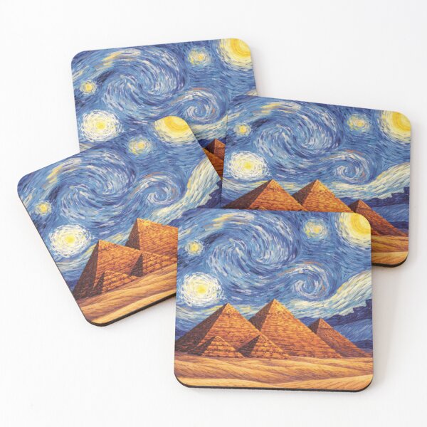 Item preview, Eternal Night Over the Pyramids of Giza designed and sold by AncientEgyptPosters.