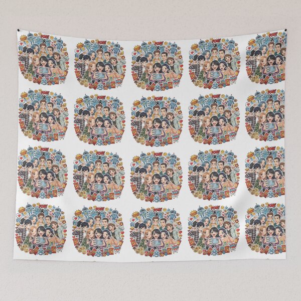 Item preview, Urban Anime Couple Stickers – Cute Pop Art Manga Love designed and sold by BunnyMood1.