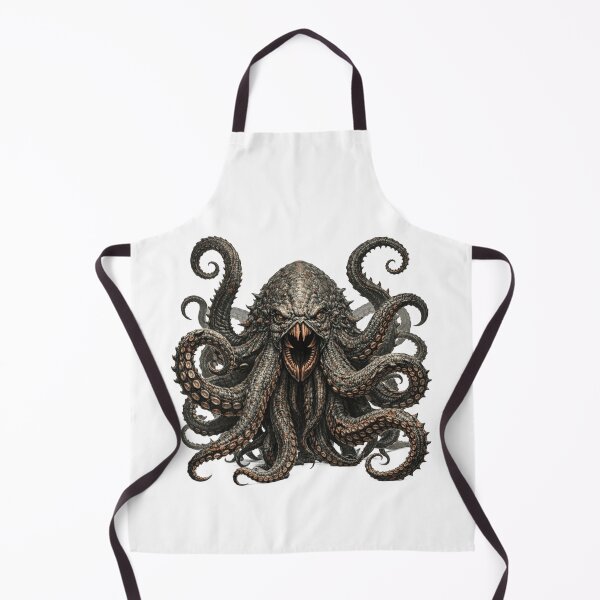 Item preview, Kraken Monster Art — Ancient Sea Beast with Tentacles | Dark Fantasy Illustration designed and sold by AlexLineArt.