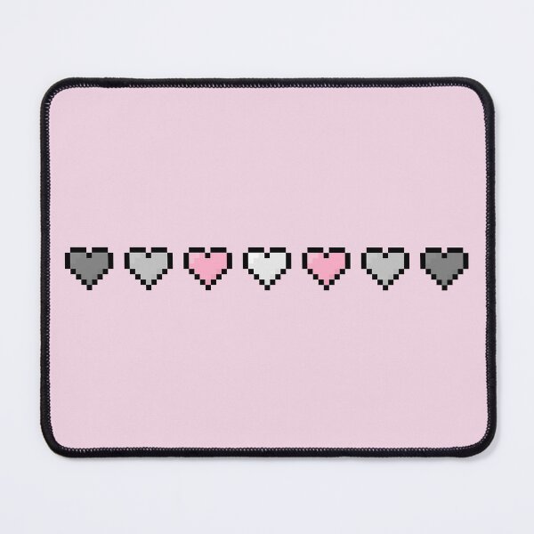 Item preview, Demigirl Pixel Pride Hearts designed and sold by Lilac-Cat.