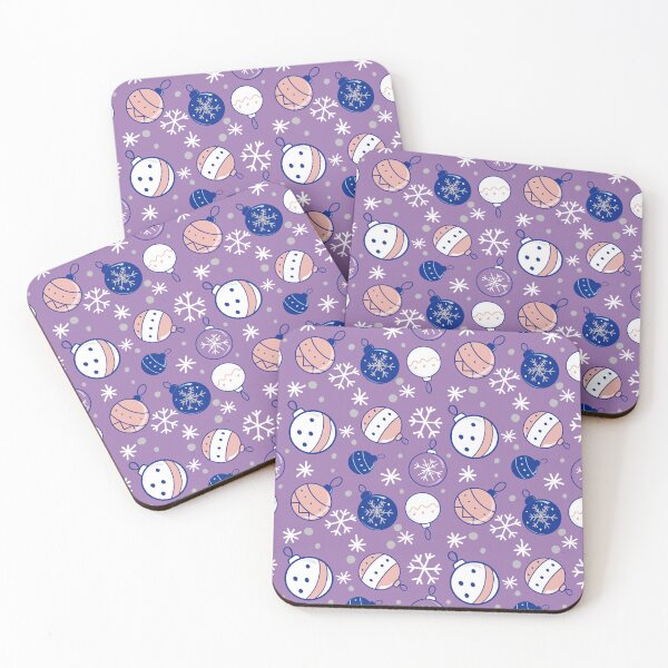 Item preview, Baubles & Snowflakes (Purple) Seamless Pattern | Cute Christmas Ornament Repeat | Snowflake Winter Digital Paper | Holiday Background designed and sold by ladymagpiedesigns.