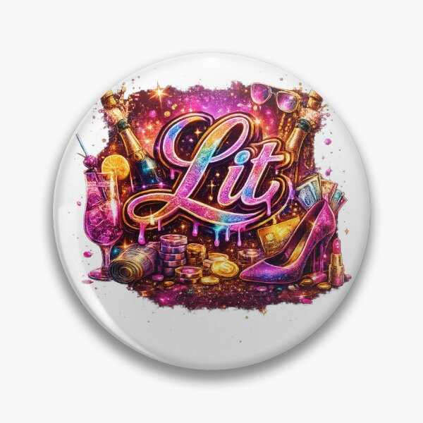 Item preview, Lit Women Sexy Colorful Party Vibes Drip Glam Tee designed and sold by garlandalfo.