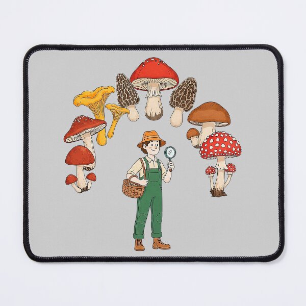 Item preview, Cottagecore Mushroom Foraging Illustration designed and sold by SholoStudio.