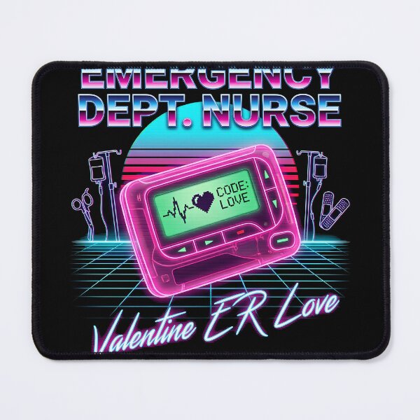 Item preview, Emergency Dept Nurse Valentine - Retro 90s Pager Synthwave Love designed and sold by TS-Des.