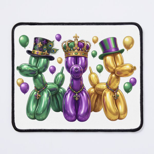 Item preview, Mardi Gras Balloon Dogs designed and sold by Lbeck1869.