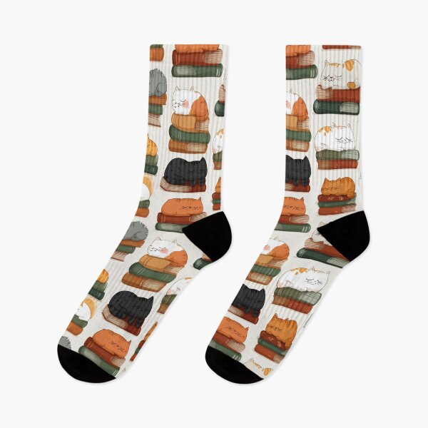Item preview, Cute Bookish Cats Pattern designed and sold by VieUnique.
