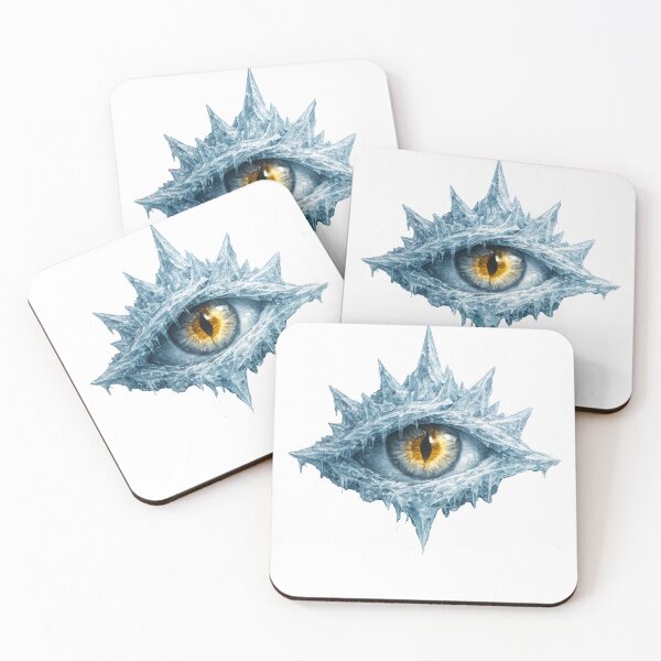 Item preview, Ice Eye – Frozen Crystal Eye Symbol with Golden Iris designed and sold by BoldLineDesign.