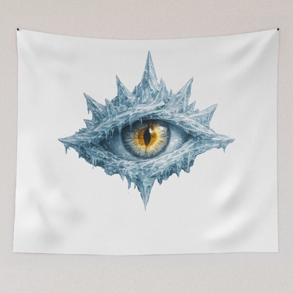Item preview, Ice Eye – Frozen Crystal Eye Symbol with Golden Iris designed and sold by BoldLineDesign.