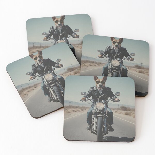 Item preview, Bad to the Bone Desert Biker Dog designed and sold by Silent Watch Threads..