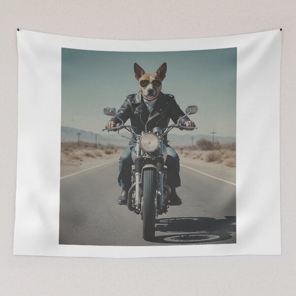 Item preview, Bad to the Bone Desert Biker Dog designed and sold by Silent Watch Threads..