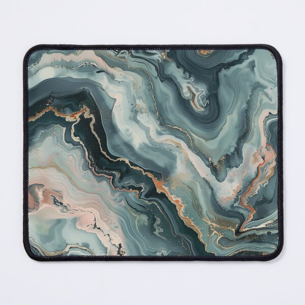 Item preview, Marble in petrol, sage & gold designed and sold by Letteraddicted.