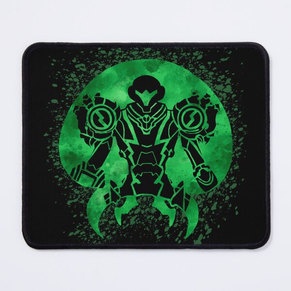 Item preview, Samus in Metroid Dread Gravity Suit inside Green Metroid with Paint Splatter designed and sold by Goolsby-Designs.