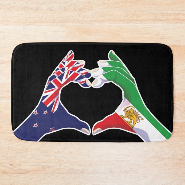 Item preview, New Zealand–Iranian Unity | Heart Hands with Lion and Sun designed and sold by FlagX.