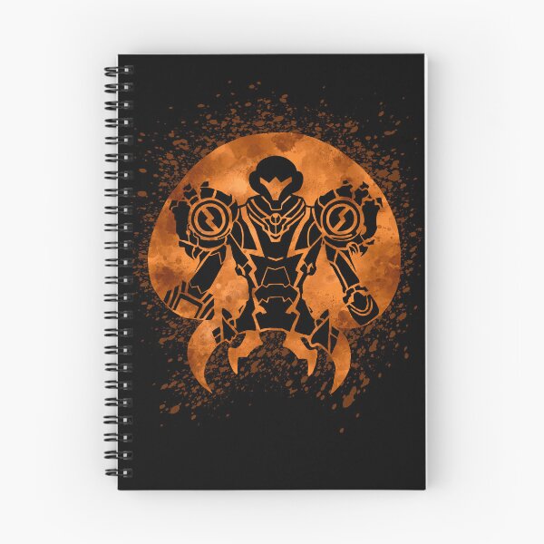Item preview, Samus in Metroid Dread Gravity Suit inside Orange Metroid with Paint Splatter designed and sold by Goolsby-Designs.