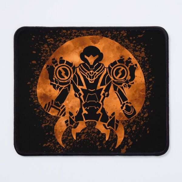 Item preview, Samus in Metroid Dread Gravity Suit inside Orange Metroid with Paint Splatter designed and sold by Goolsby-Designs.