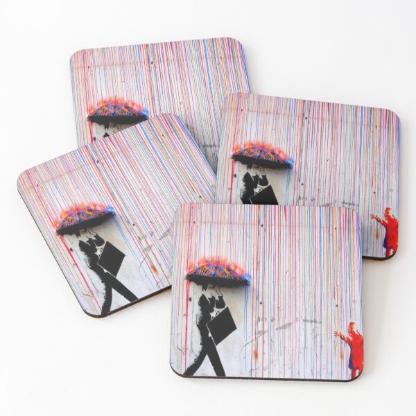 Item preview, Banksy Rainbow Rain designed and sold by Urban Inks.