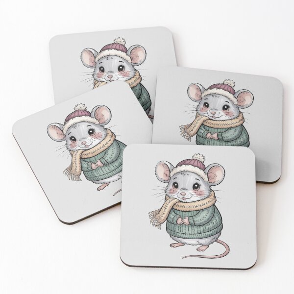 Item preview, Cozy Winter Mouse Illustration – Cute Storybook Animal Art designed and sold by WikaKowalczyk.