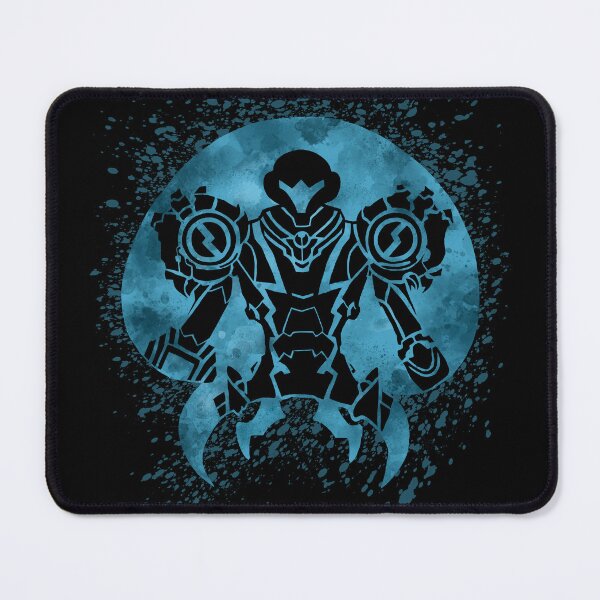 Item preview, Samus in Metroid Dread Gravity Suit inside Cyan Metroid with Paint Splatter designed and sold by Goolsby-Designs.