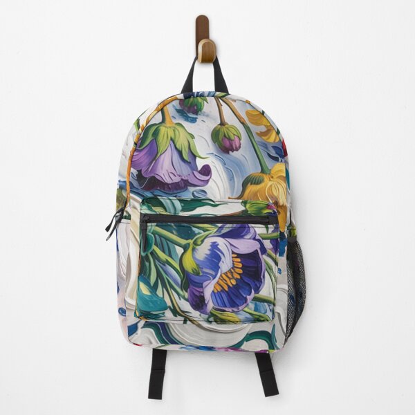 Item preview, Spring flowers in the snow in the style of Van Gogh,oil paint. designed and sold by elegantpaterns.