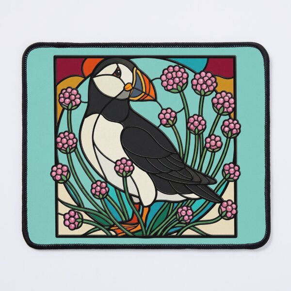 Item preview, Atlantic Puffin Sea Thrift Art designed and sold by BirdsnStuff.