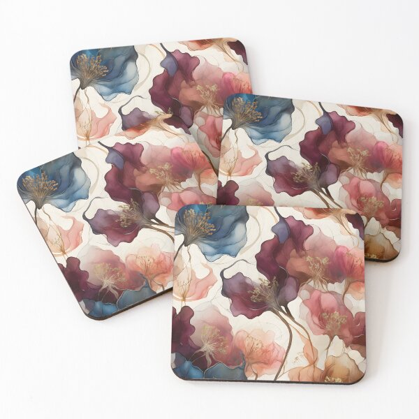Item preview, Elegant Alcohol Ink Floral Pattern designed and sold by Design-Illusi0n.