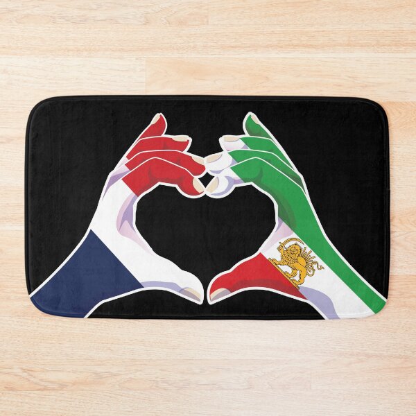 Item preview, French–Iranian Unity | Heart Hands with Lion and Sun designed and sold by FlagX.