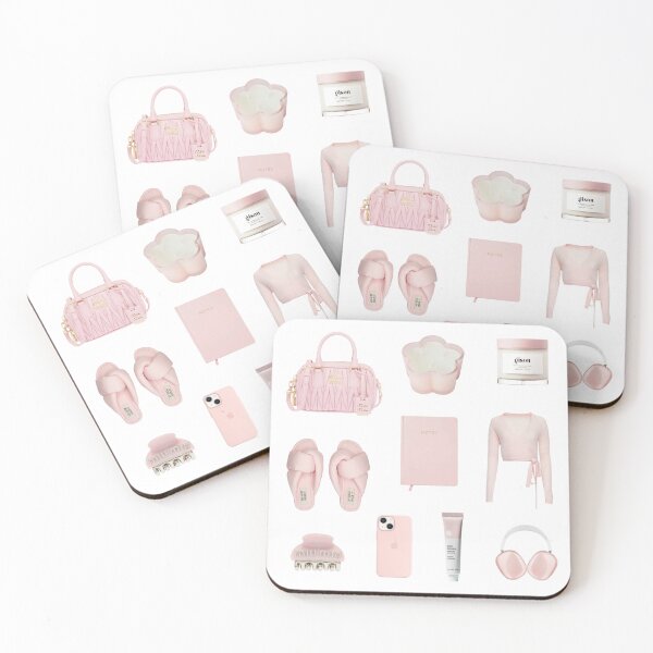 Item preview, pink aesthetic set designed and sold by delicate-pov.