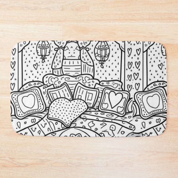 Item preview, Part 2 Cozy Hearts Coloring Page – Relaxing Black and White Line Art designed and sold by Kookyclan.