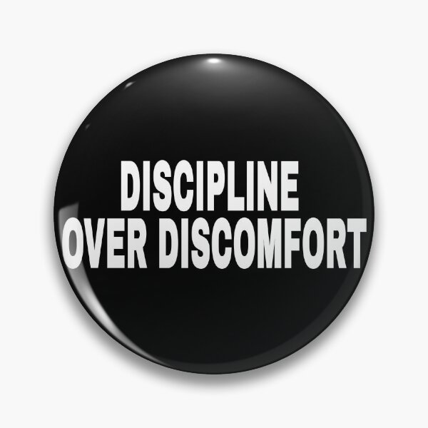 Item preview, Discipline Over Discomfort Gym Quote designed and sold by Mikidesign1988.