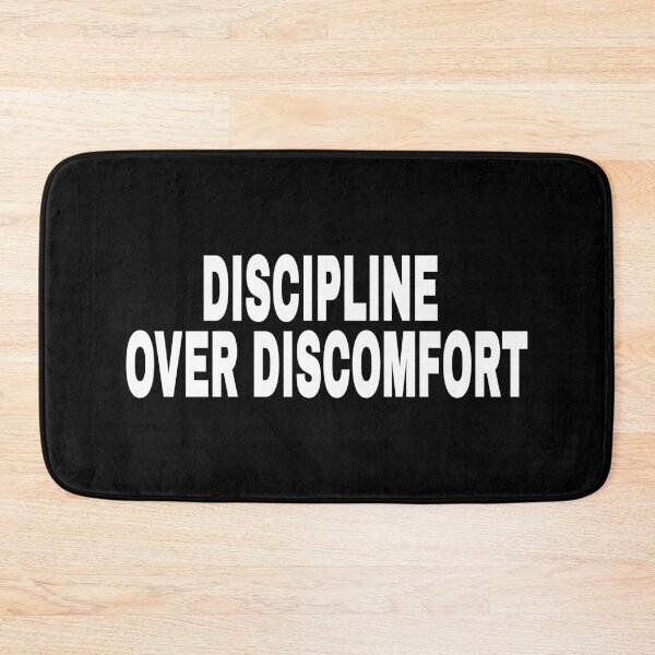 Item preview, Discipline Over Discomfort Gym Quote designed and sold by Mikidesign1988.