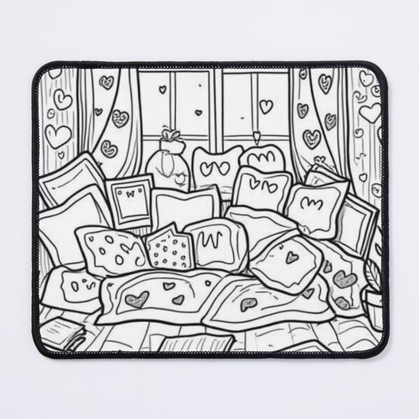 Item preview, Part 3 Cozy Hearts Coloring Page – Relaxing Black and White Line Art designed and sold by Kookyclan.