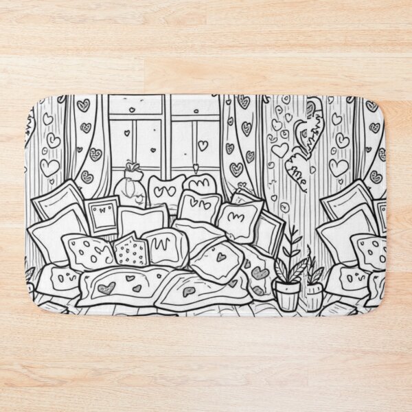 Item preview, Part 3 Cozy Hearts Coloring Page – Relaxing Black and White Line Art designed and sold by Kookyclan.