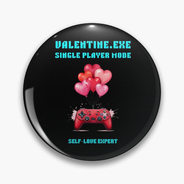 Item preview, Valentine Exe Single Player Mode Self-Love Expert — Anti-Valentine Gift designed and sold by Retro Gamer Gifts.