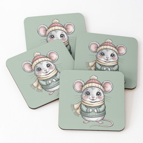 Item preview, Cozy Winter Mouse Illustration – Cute Storybook Animal Art designed and sold by WikaKowalczyk.
